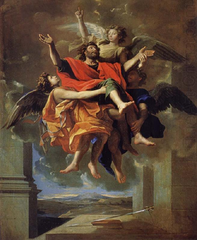 Nicolas Poussin The Verz ckung of the Hl. Paulus in the third sky china oil painting image